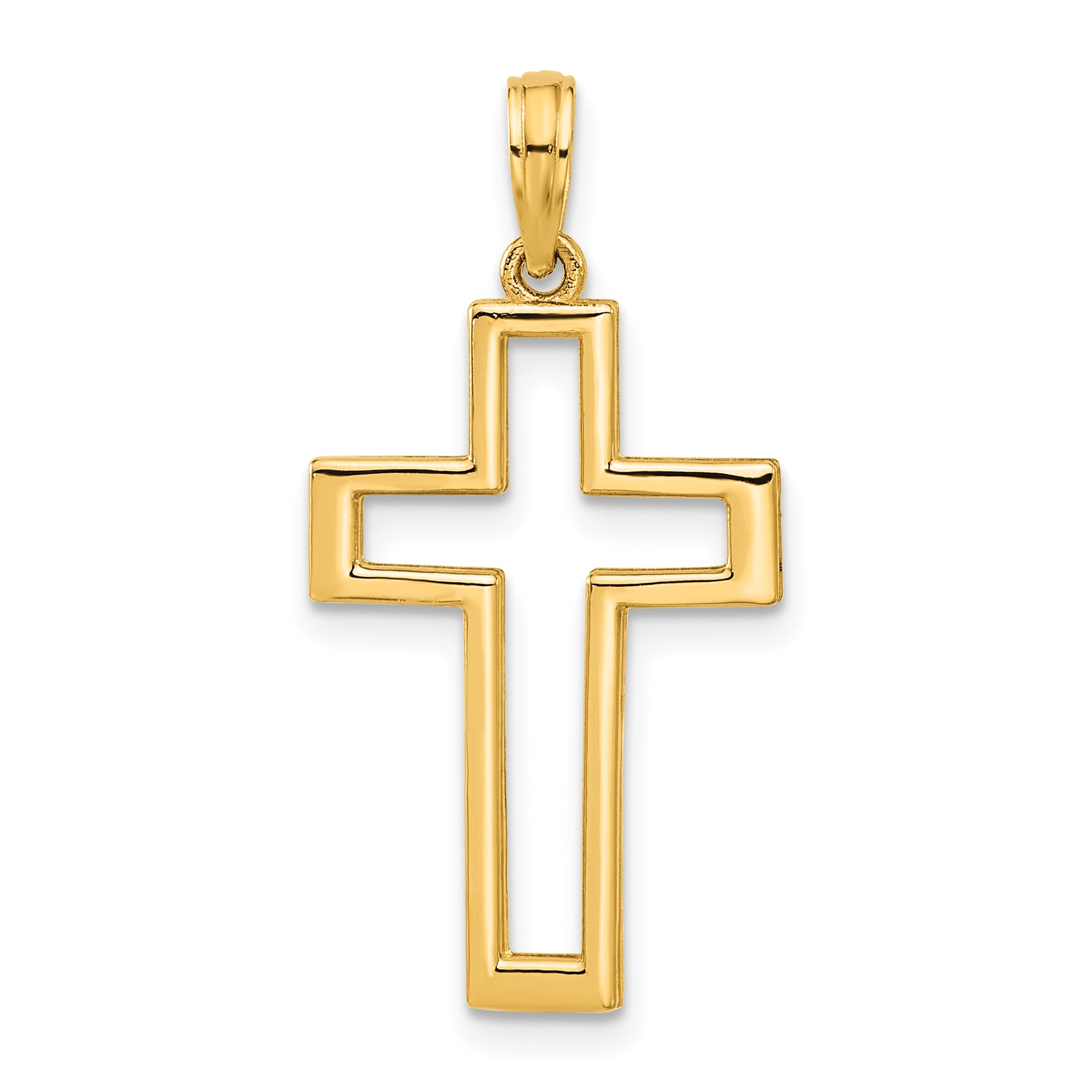 14k Polished Cross Pendant Main image