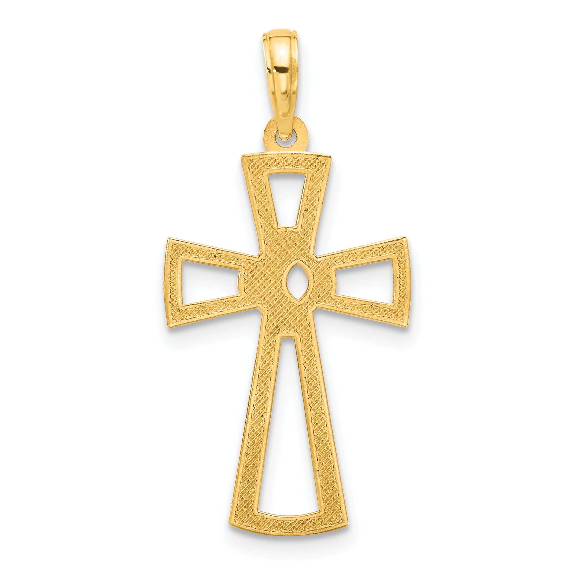 14k Polished Fancy Cross