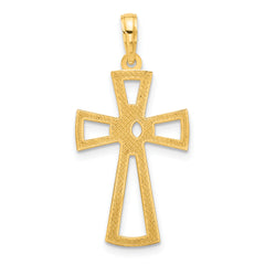 14k Polished Fancy Cross