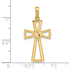 14k Polished Fancy Cross
