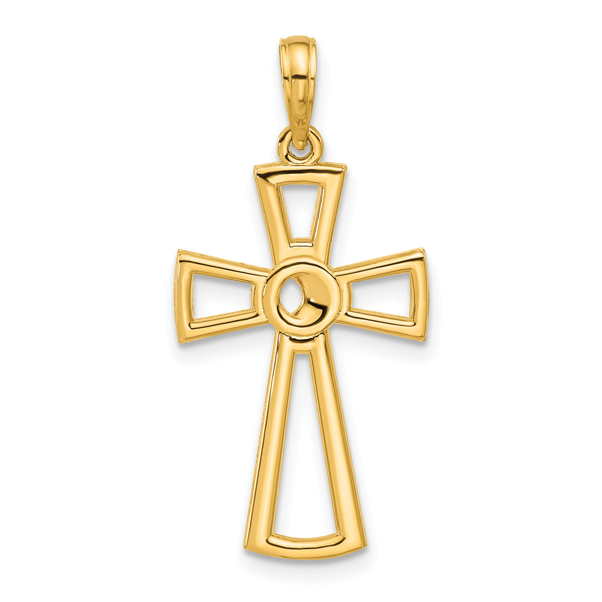14k Polished Fancy Cross