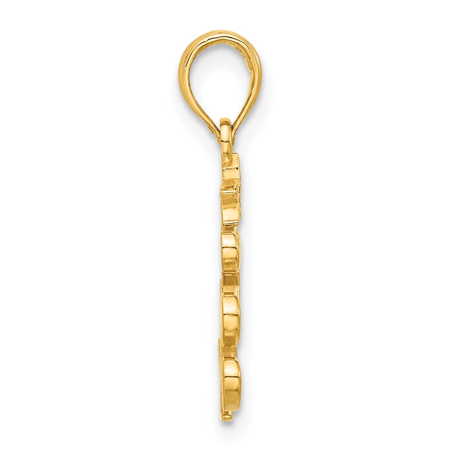 14k Polished Christmas Tree Pendant Secondary image