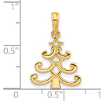 14k Polished Christmas Tree Pendant