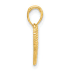 14k Polished Life Preserver with Rope Pendant