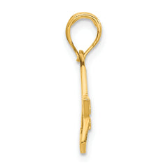 14k Polished Stars Pendant