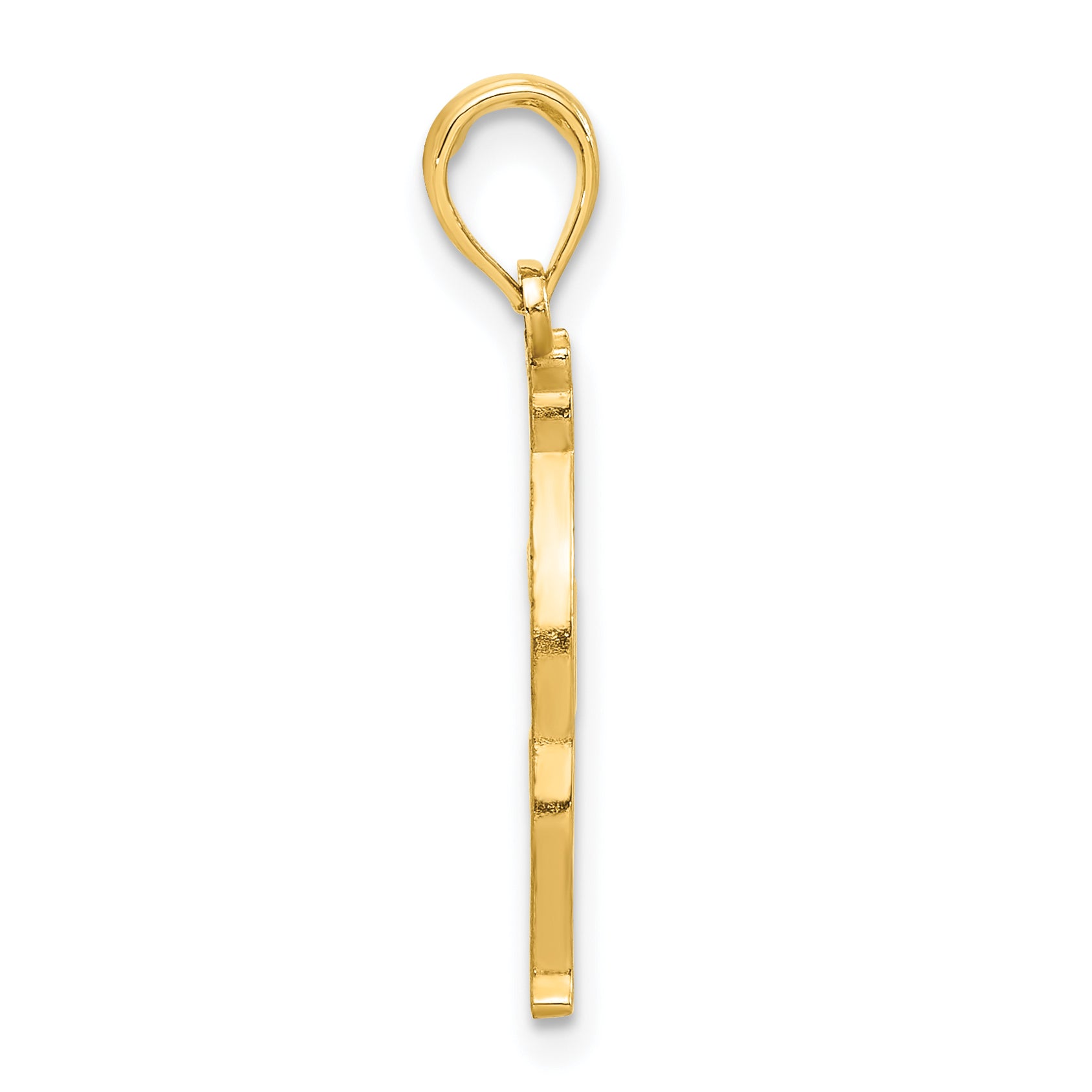 14k Polished Cat Sitting Pendant Secondary image