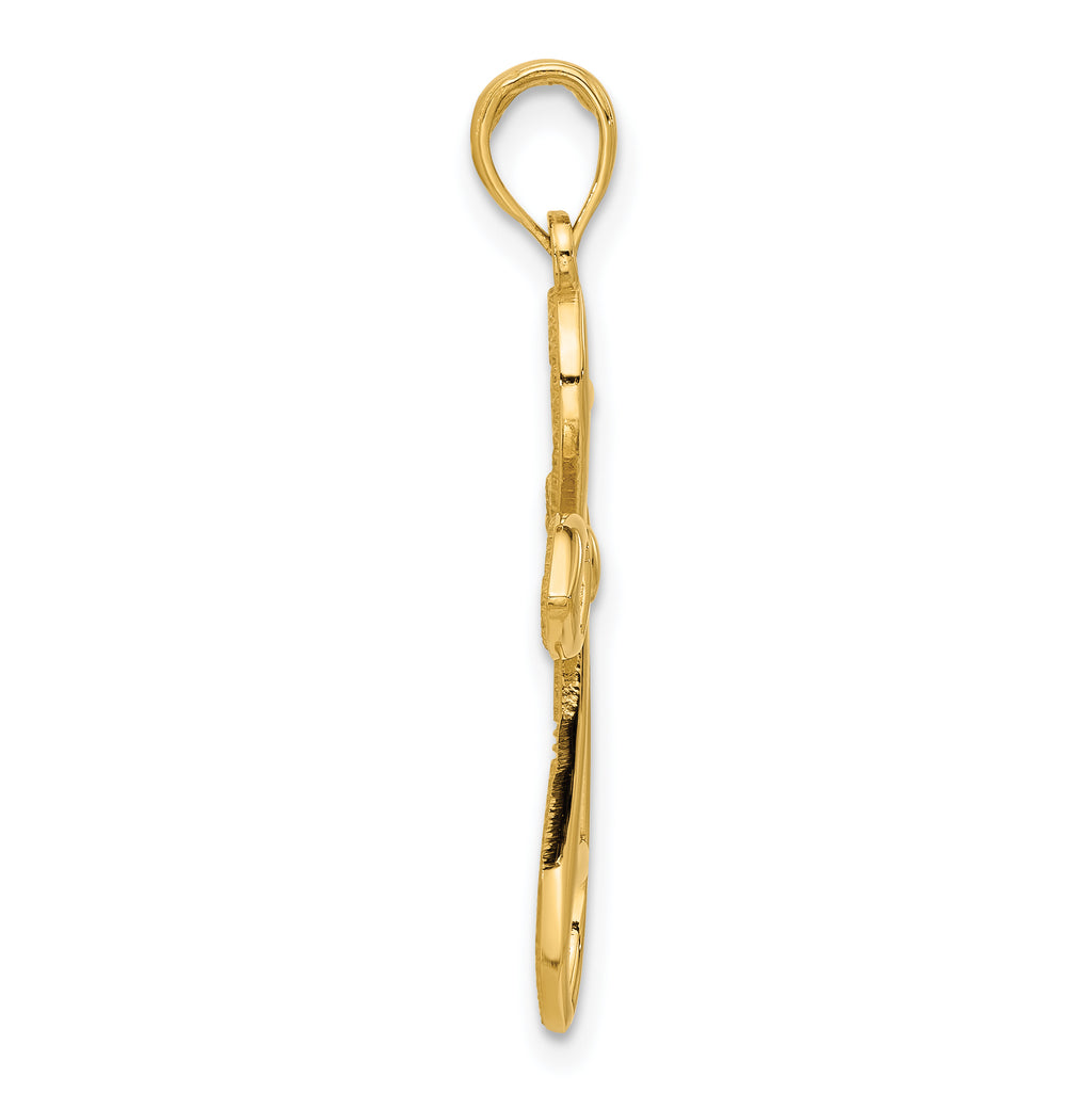 14k Fancy Cross Charm