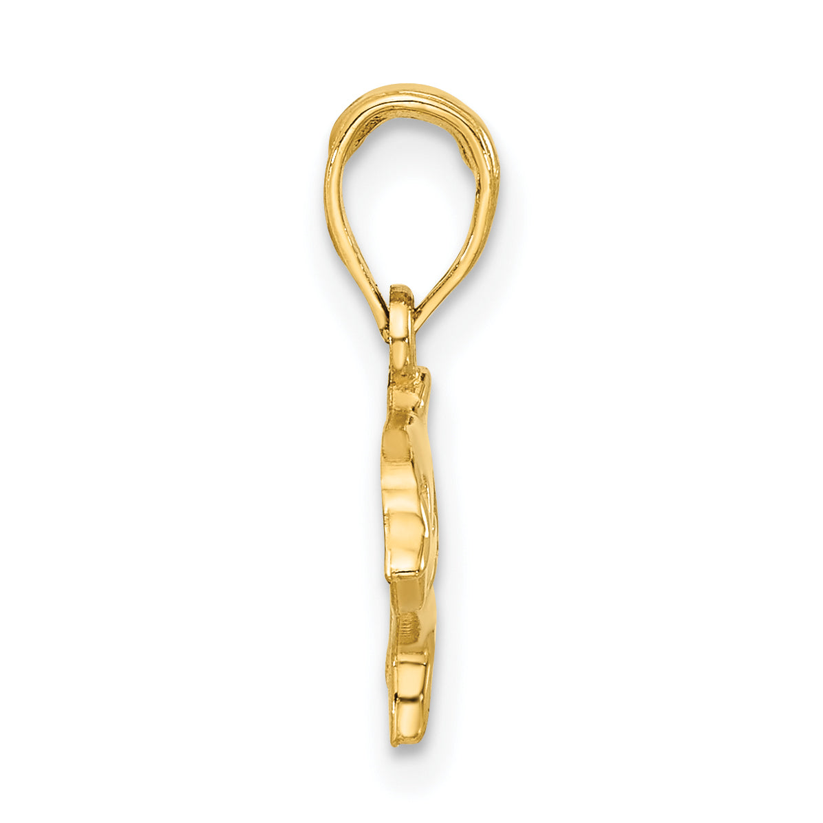 14k Polished Dolphin with Cut-out Baby Dolphin Pendant Secondary image
