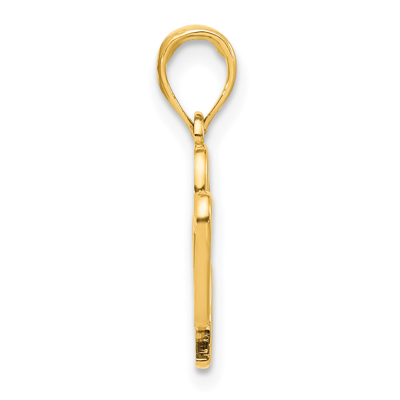 14k Polished Triple Heart Pendant Secondary image