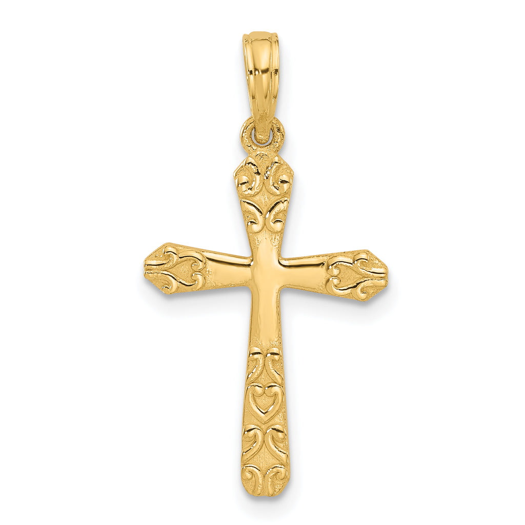 14k Fancy Cross Charm