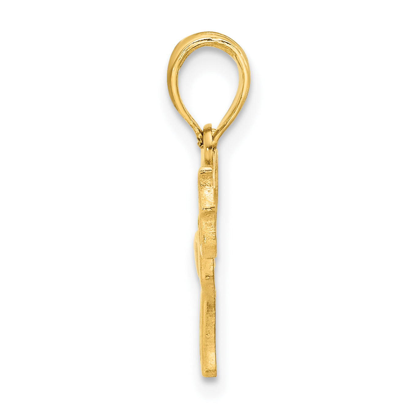 14K Polished Dog Outline Pendant Secondary image