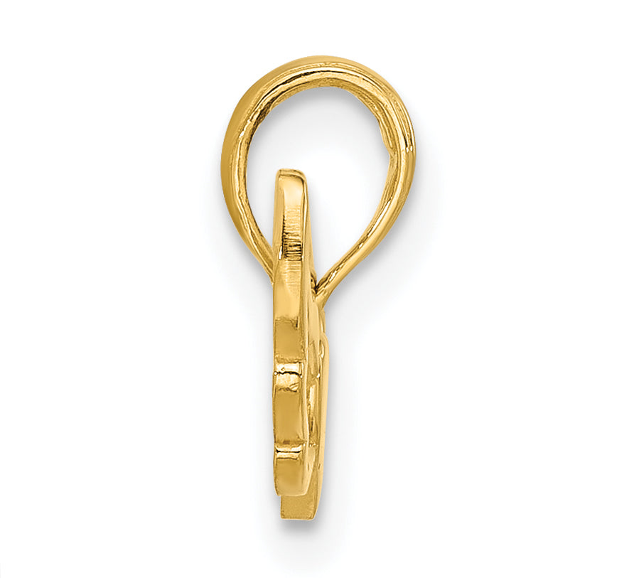 14k Fancy Heart and Wings Charm Secondary image