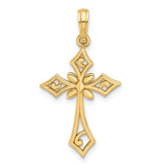 14k Fancy Cross Charm
