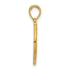 14K Polished Hand Gesture in Circle Charm