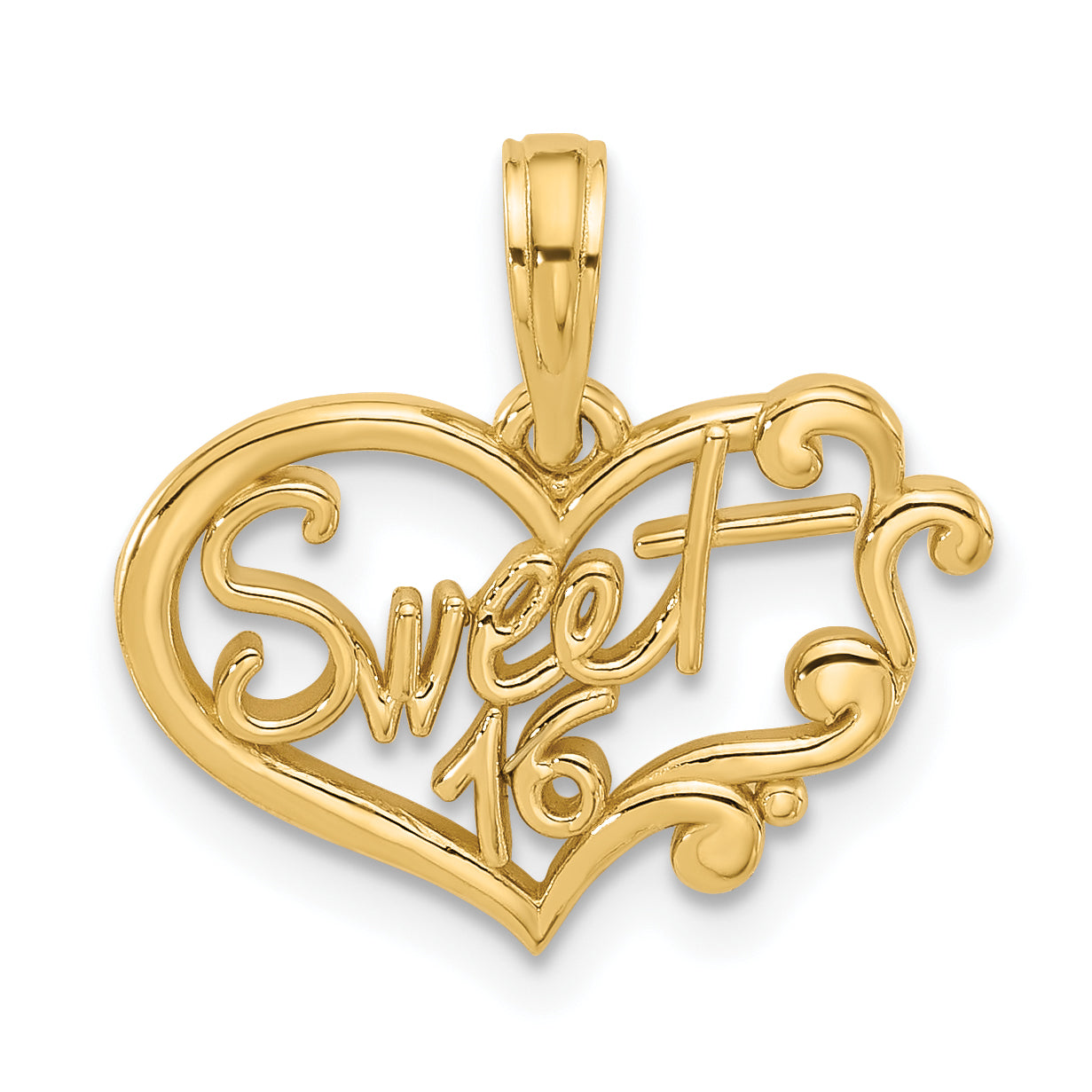 14k Fancy Sweet 16 Charm Main image