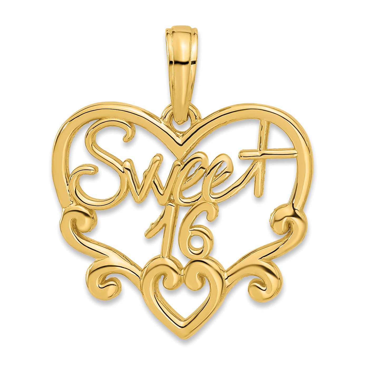 14k Fancy Sweet 16 Charm Main image