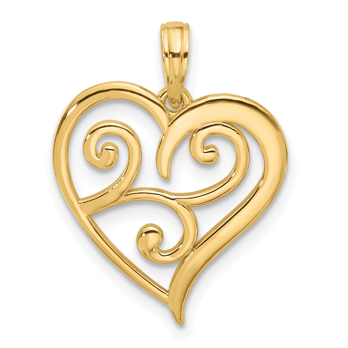 14k Fancy Heart Charm Main image