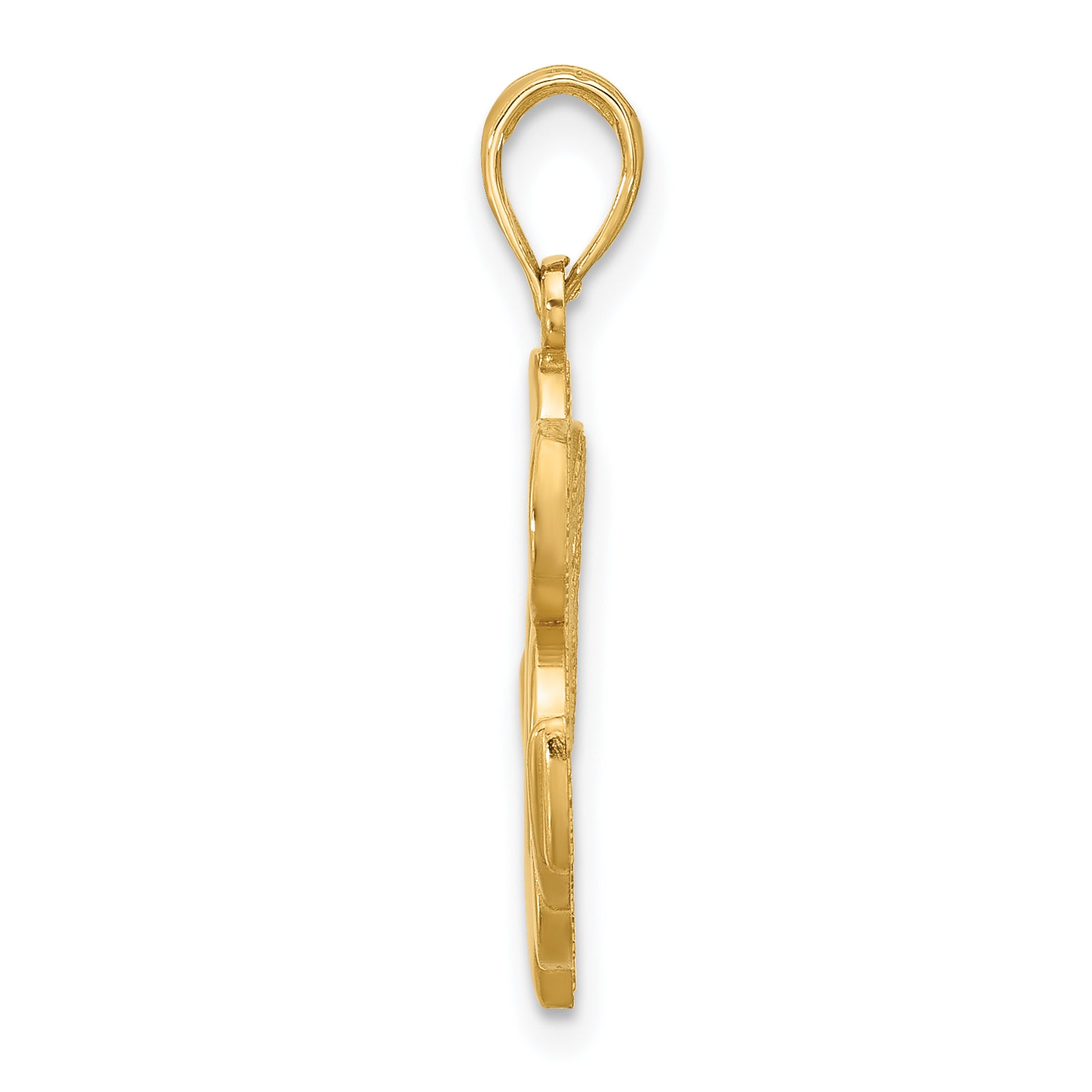 14K Polished Anchor and Clover Charm Secondary image