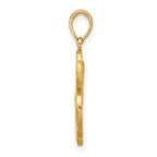 14K Polished Anchor and Clover Charm