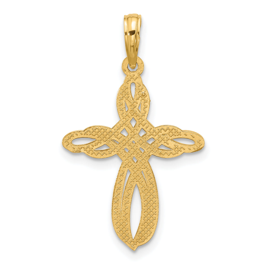 14KY Fancy Cross Charm
