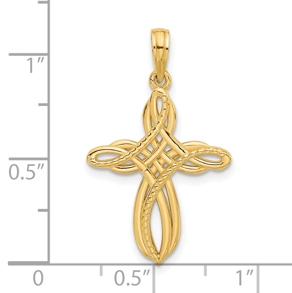 14KY Fancy Cross Charm