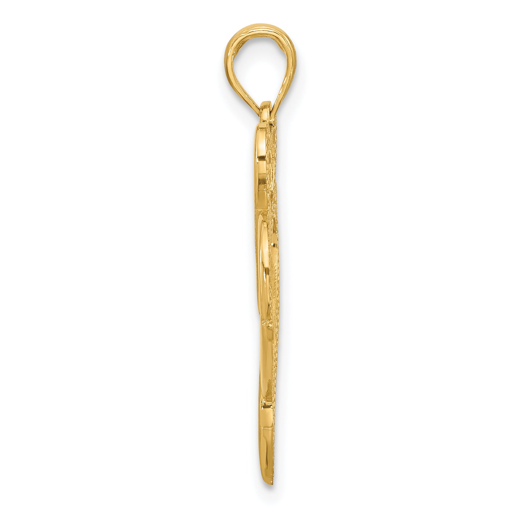 14K Polished Fancy Two Heart Charm Secondary image