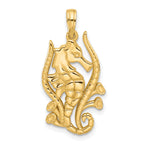 14K Polished Fancy Seahorse Charm