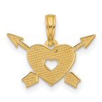 14K Polished Heart and Arrows Charm