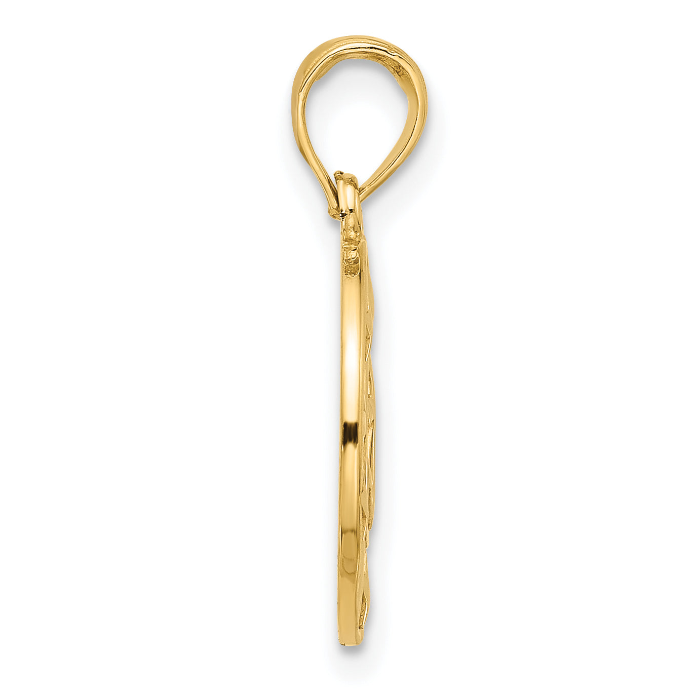 14K Polished Anchor and Stars Charm Secondary image