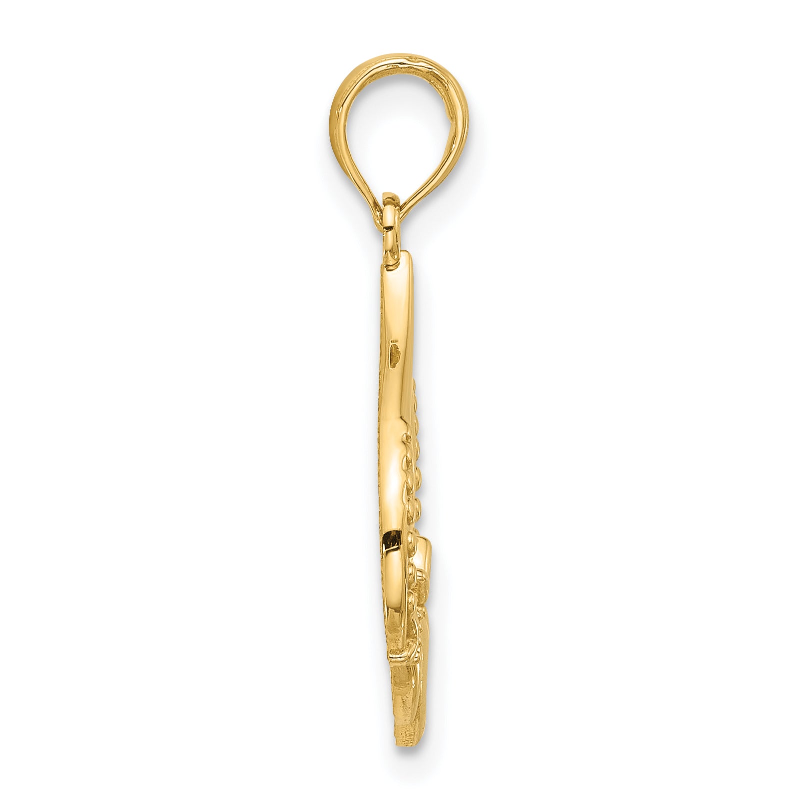 14k Polished Claddagh Pendant Secondary image