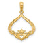 14k Polished Claddagh Pendant
