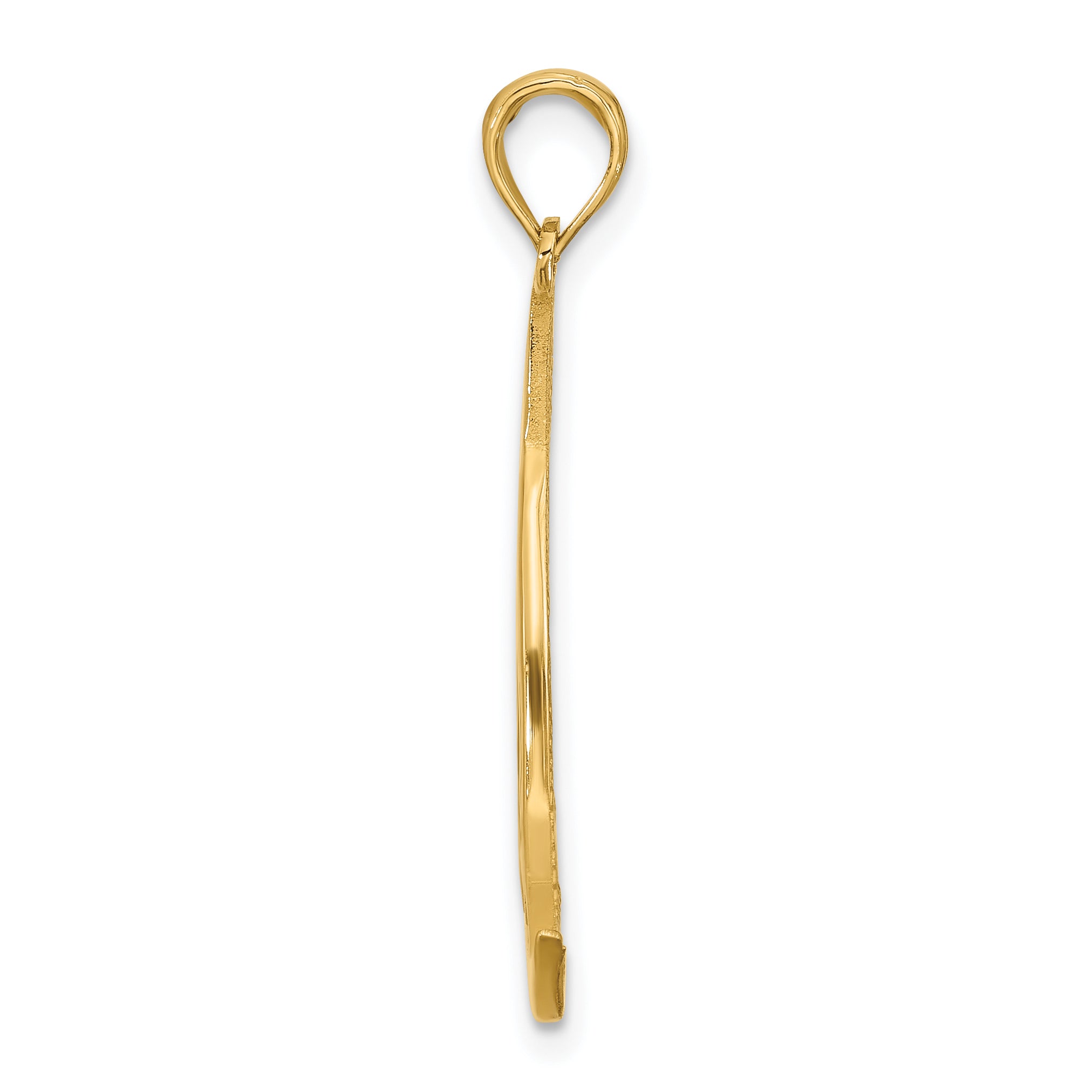 14K Polished Sailboat Charm