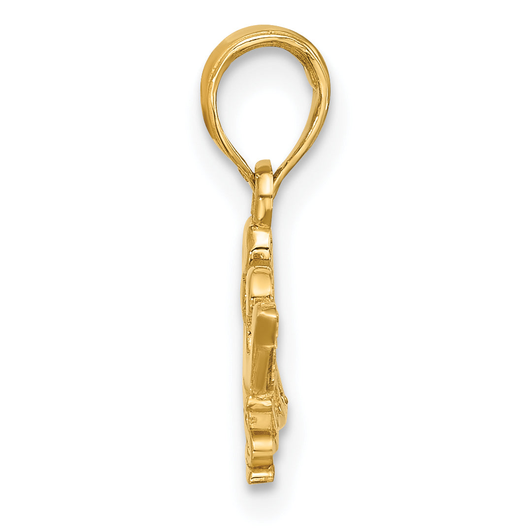 14K Polished PRINCESS Crown Charm Secondary image