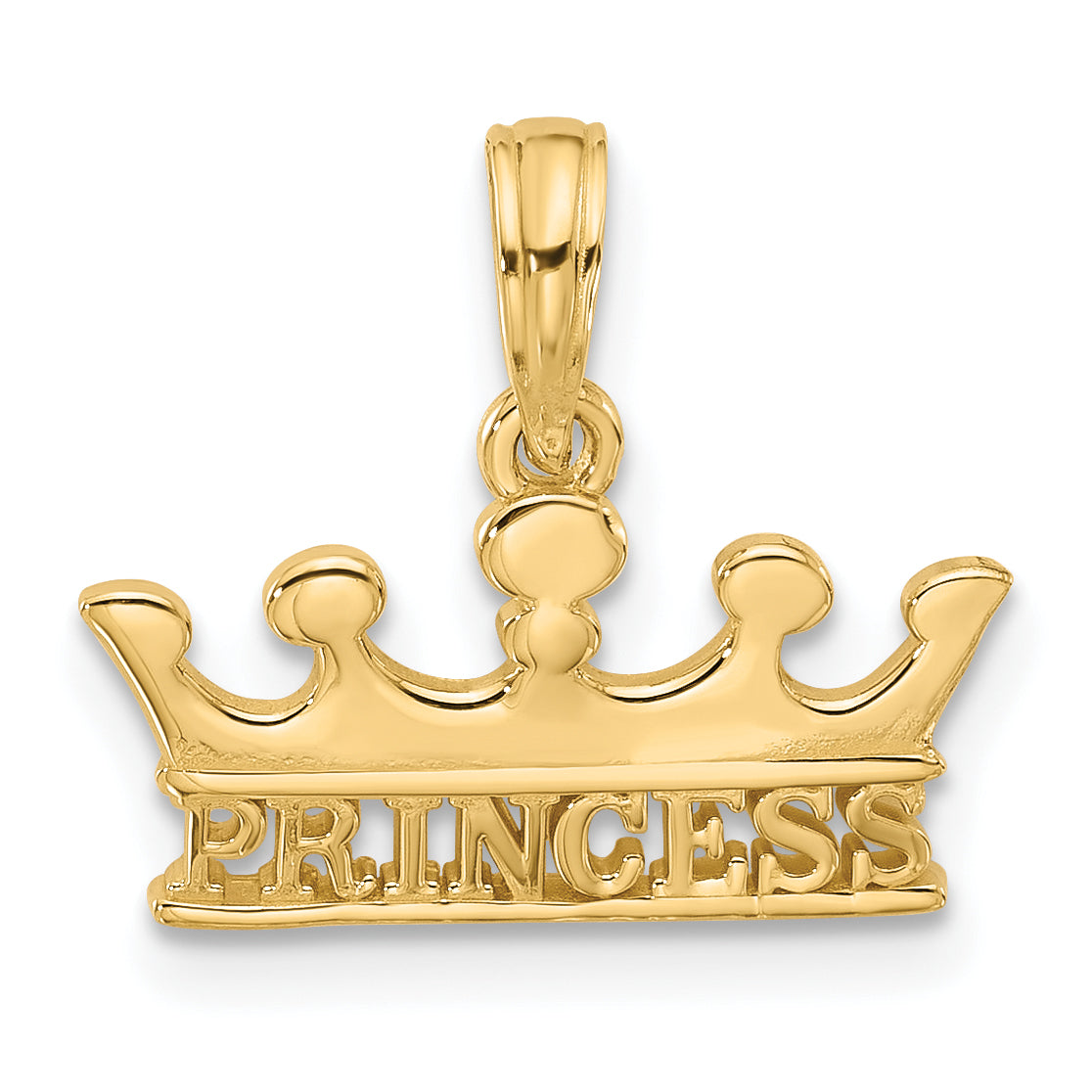 14K Polished PRINCESS Crown Charm Main image