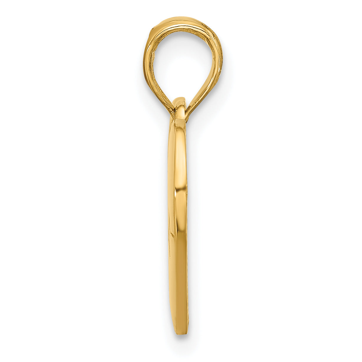 14K Polished Fancy EKG Heart Charm Secondary image