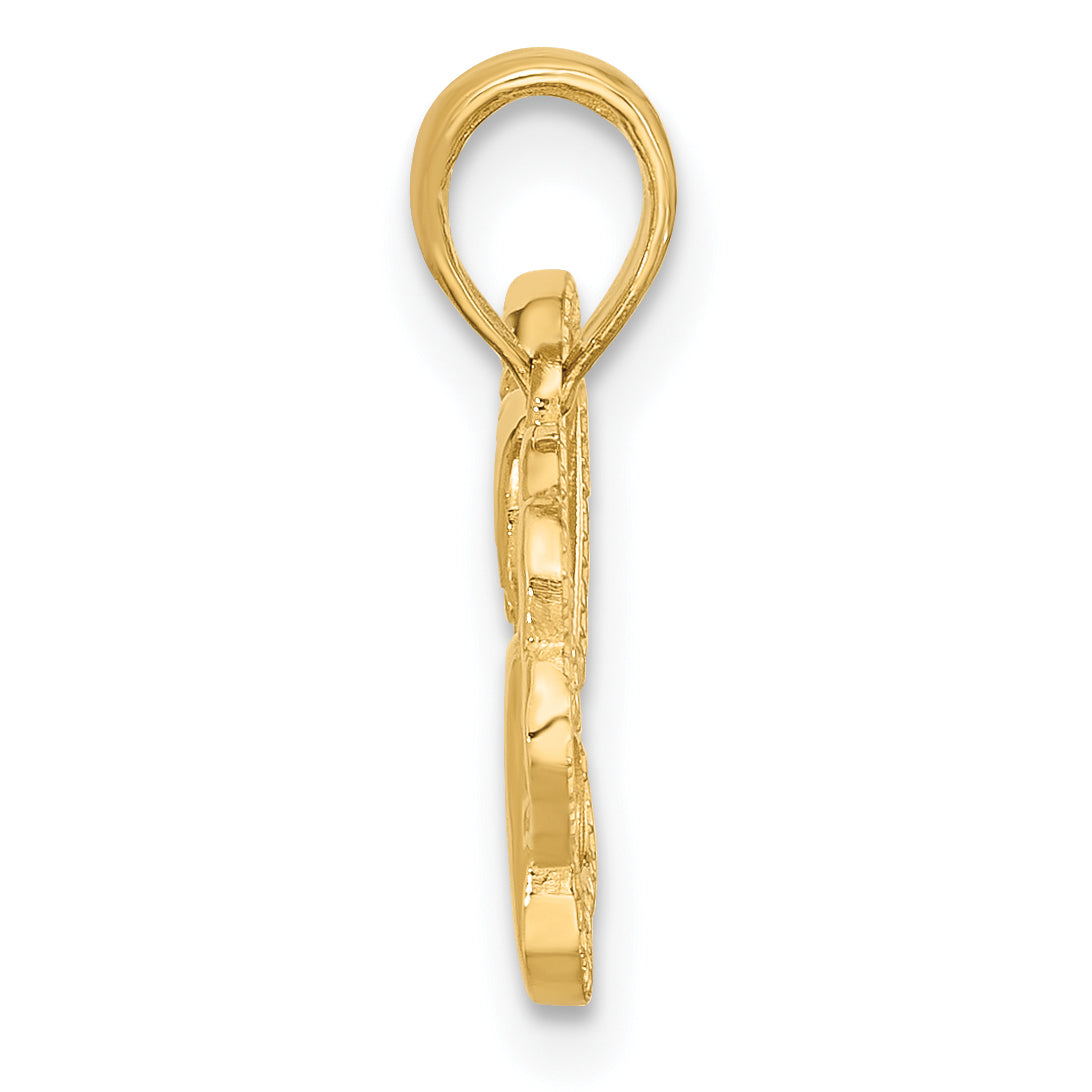 14K Polished Fancy Heart and Paw Charm Secondary image