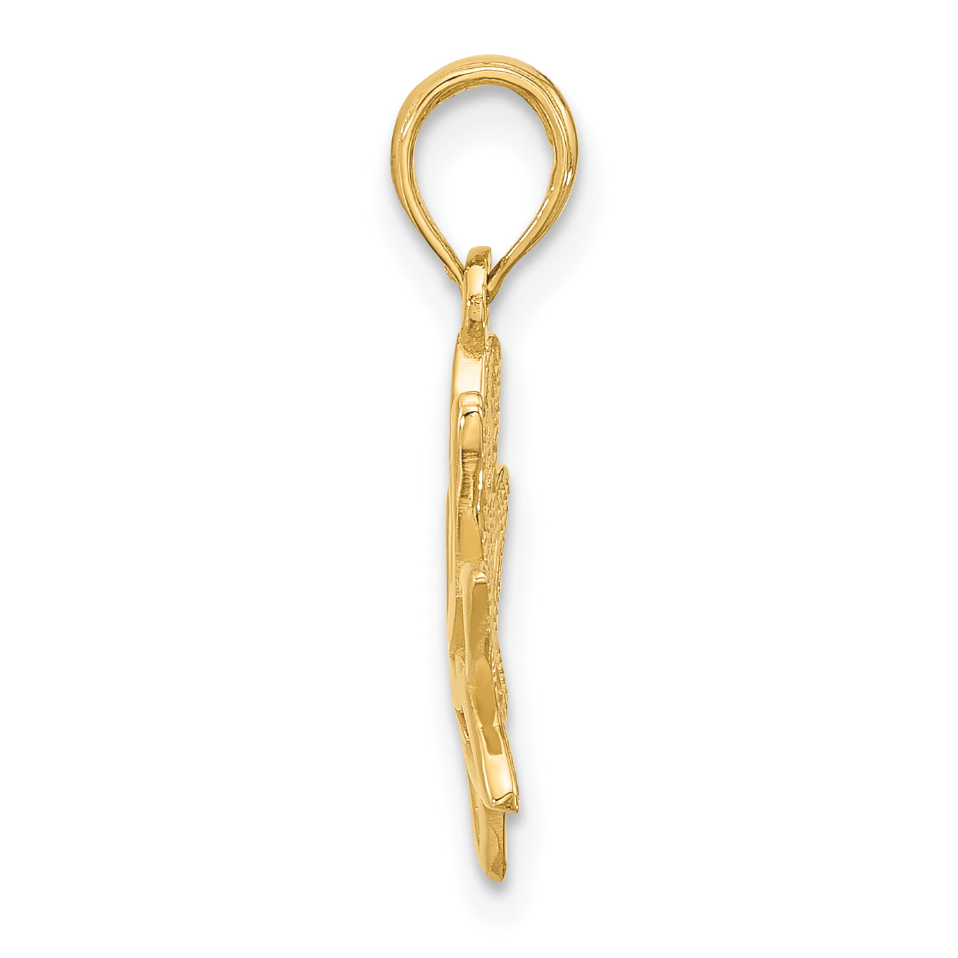 14K Polished Fancy Flower Charm Secondary image