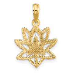 14K Polished Fancy Flower Charm
