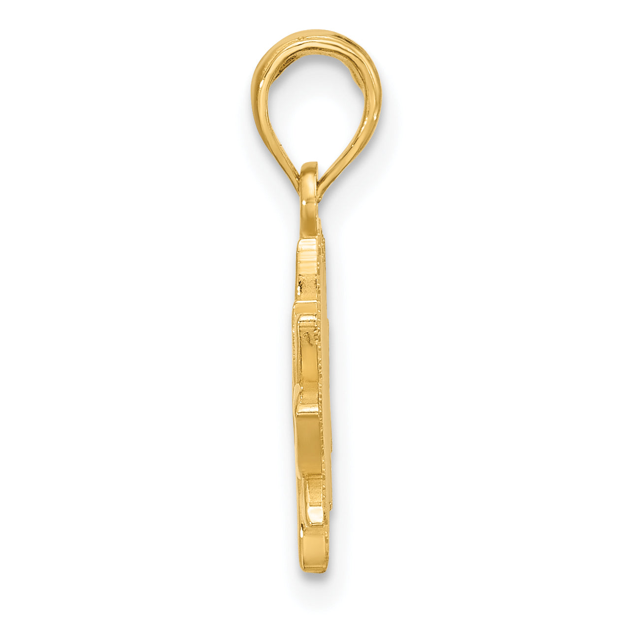 14KY Polished Flower Pendant Secondary image