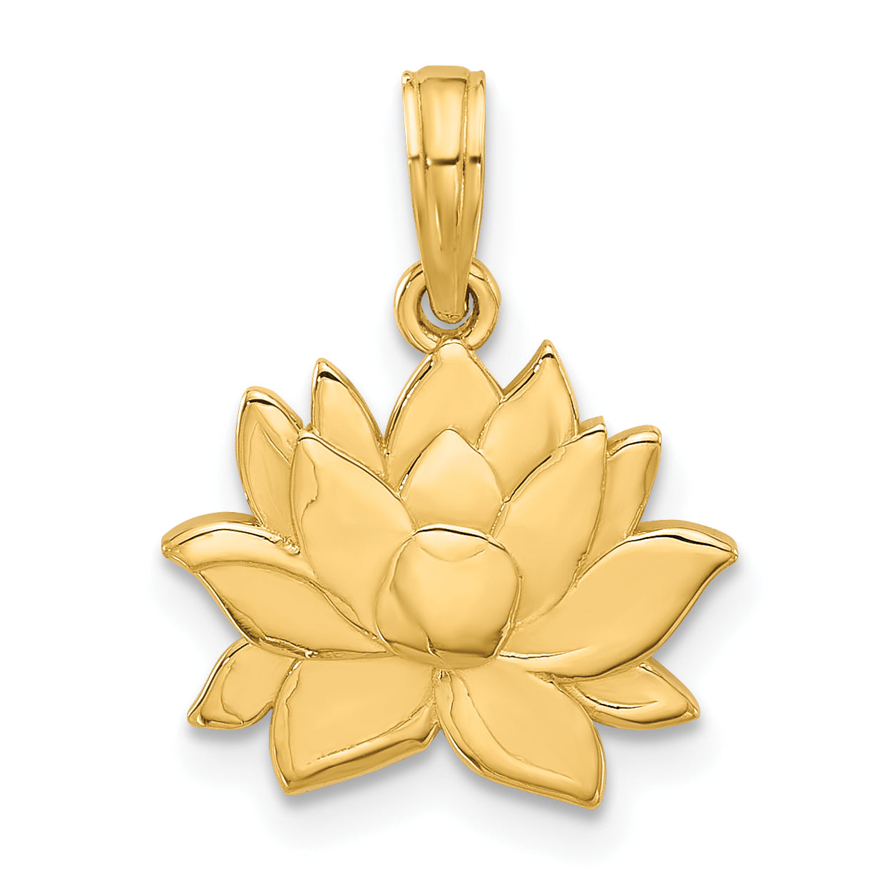 14KY Polished Flower Pendant Main image