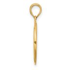 14K Polished Moon and Stars Charm