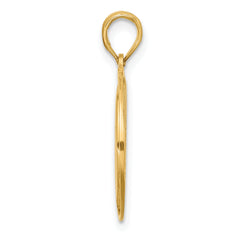 14K Polished Moon and Stars Charm