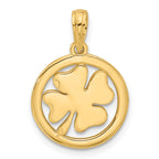 14K Polished Fancy Shamrock Charm
