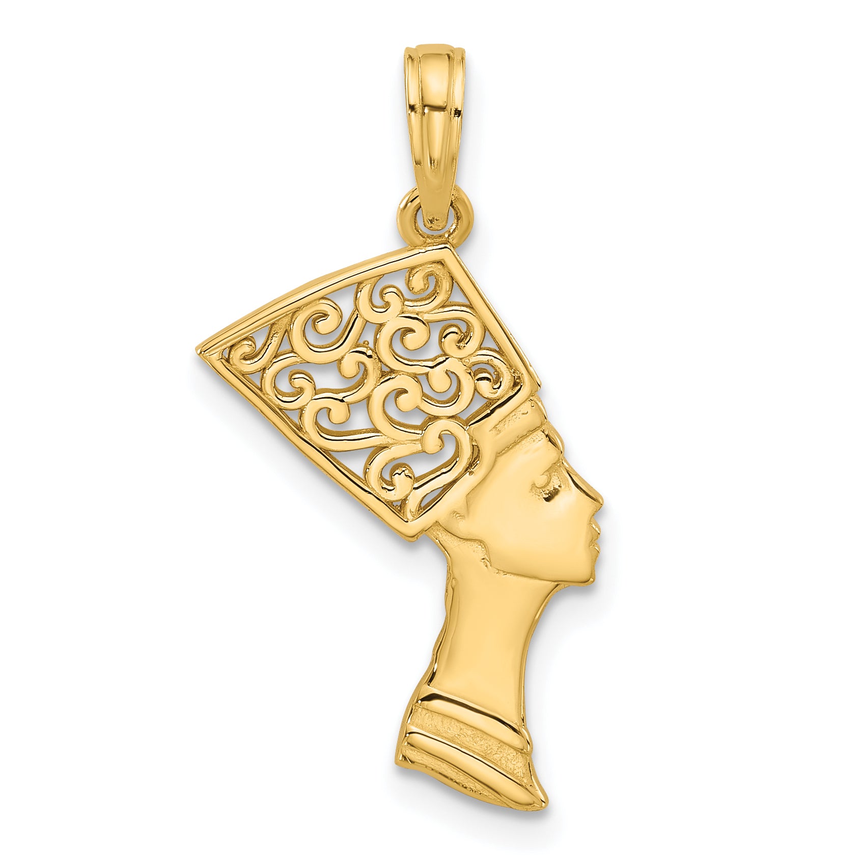 14K Fancy Nefertiti Profile Charm Main image