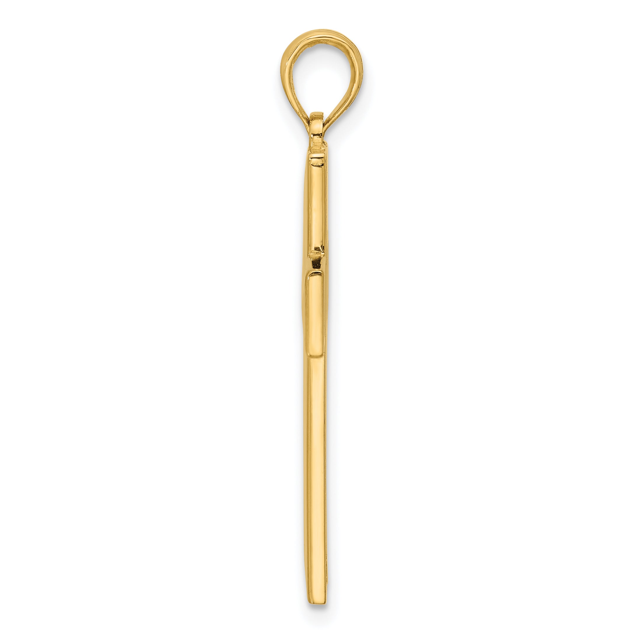 14K Polished Cross Pendant