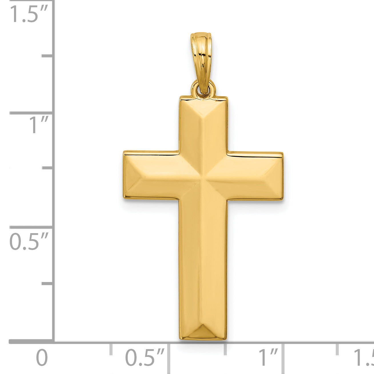 14K Polished Cross Pendant