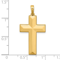 14K Polished Cross Pendant