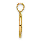 14K Polished Round Taurus Pendant