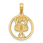 14K Polished Round Scorpio Pendant