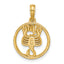 14K Polished Round Scorpio Pendant